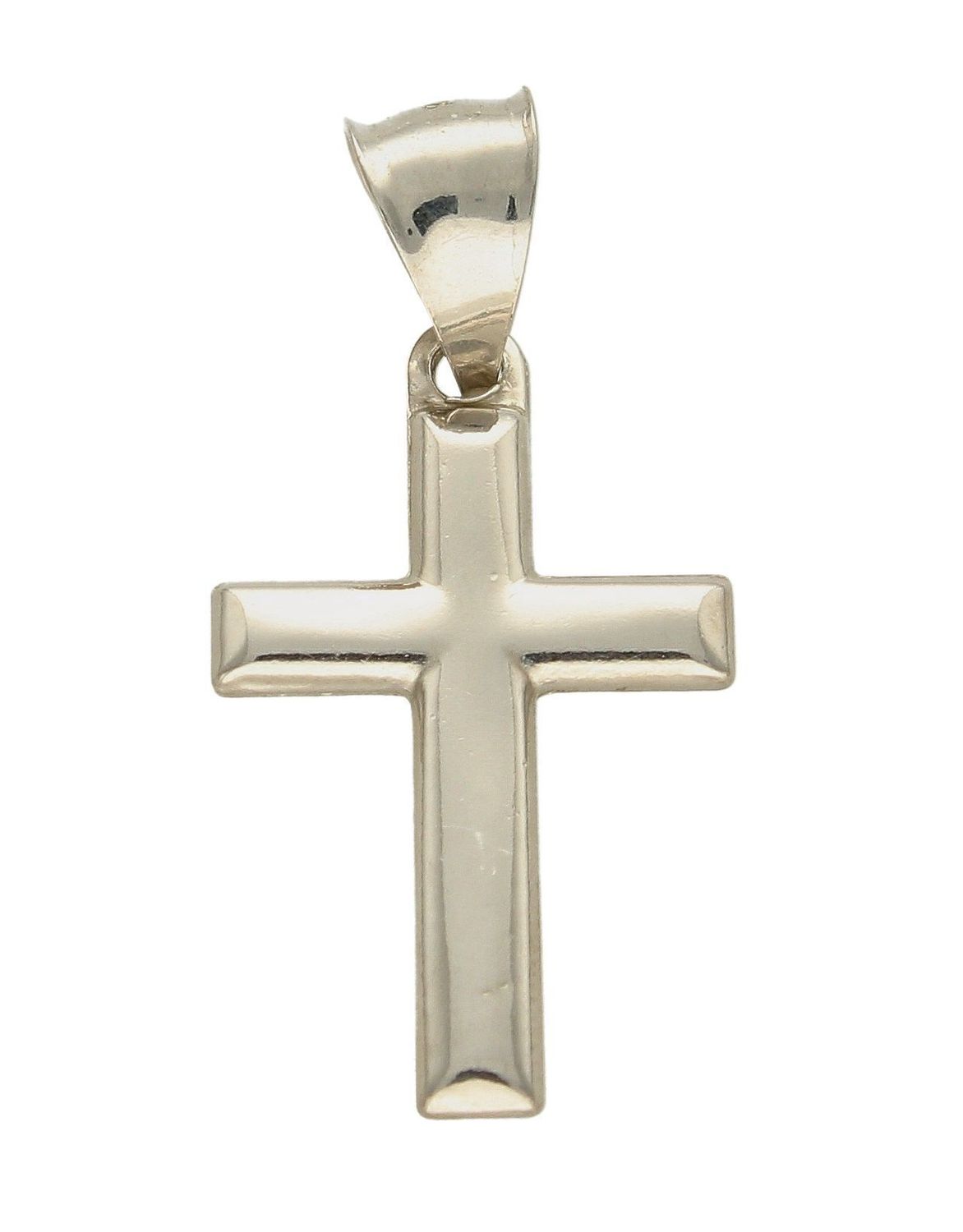 Srebrna zawieszka gładki krzyżyk DIA-ZAW-100981 TA-925. Efektowna zawieszka niewielkich rozmiarów w kształcie krzyżyk wykonano z wysokiej jakości srebra próby 925, z niezwykłą starannością i dbałością o każdy szczegół.jpg